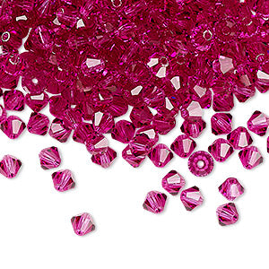 PRECIOSA 4mm Bicones - Fuchsia - 144 pcs ( 1 gross)