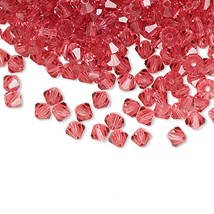PRECIOSA 4mm Bicones - Indian Pink - 144 pcs ( 1 gross)