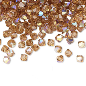 PRECIOSA 4mm Bicones - Light Colorado Topaz AB - 144 pcs ( 1 gross)