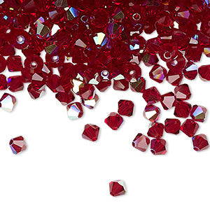 PRECIOSA 4mm Bicones - Siam AB - 144 pcs ( 1 gross)