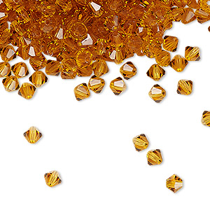 PRECIOSA 4mm Bicones - Topaz - 144 pcs ( 1 gross)