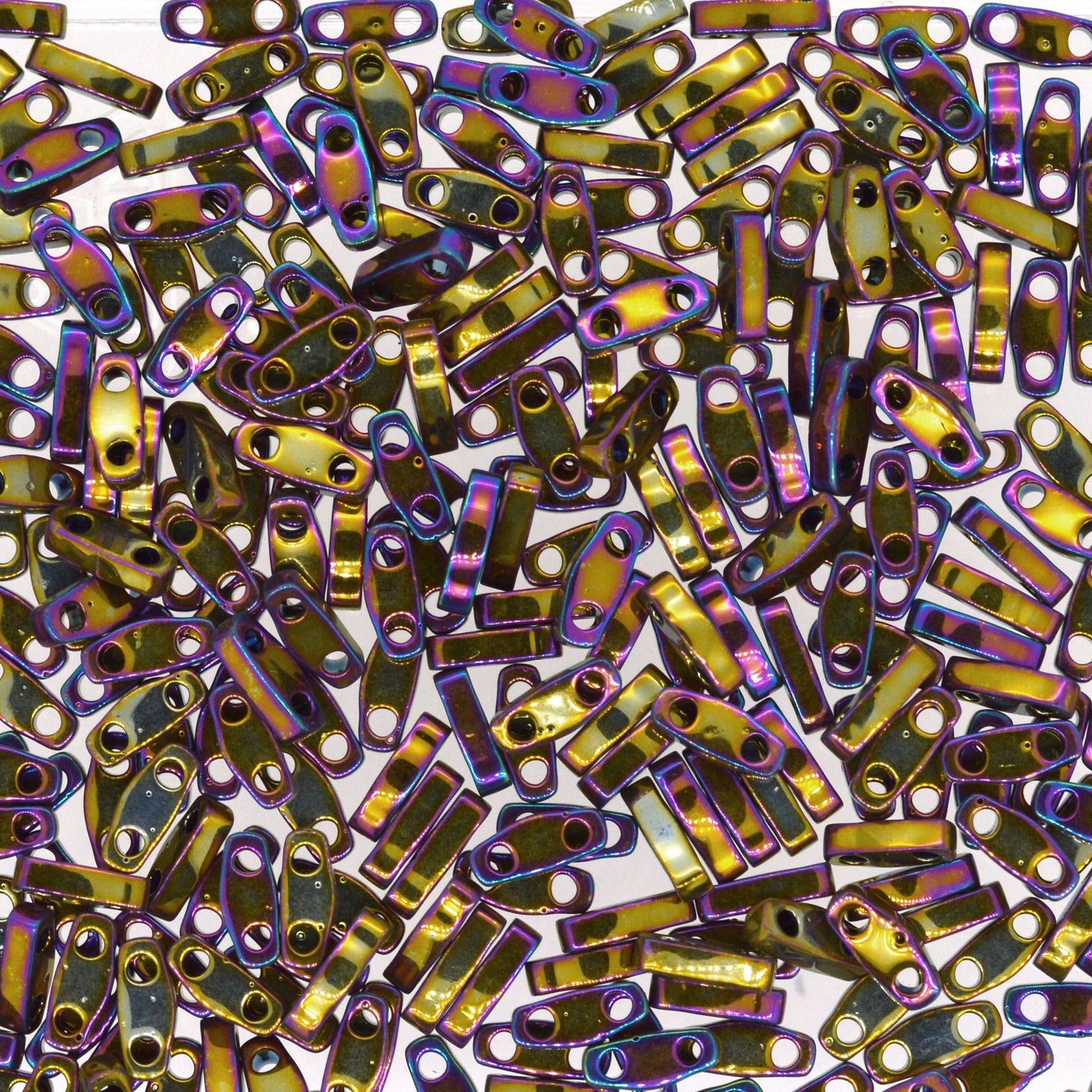 MIYUKI Quarter Tila Bead - QTL 188 - Metallic Purple Gold Iris - 10 gms