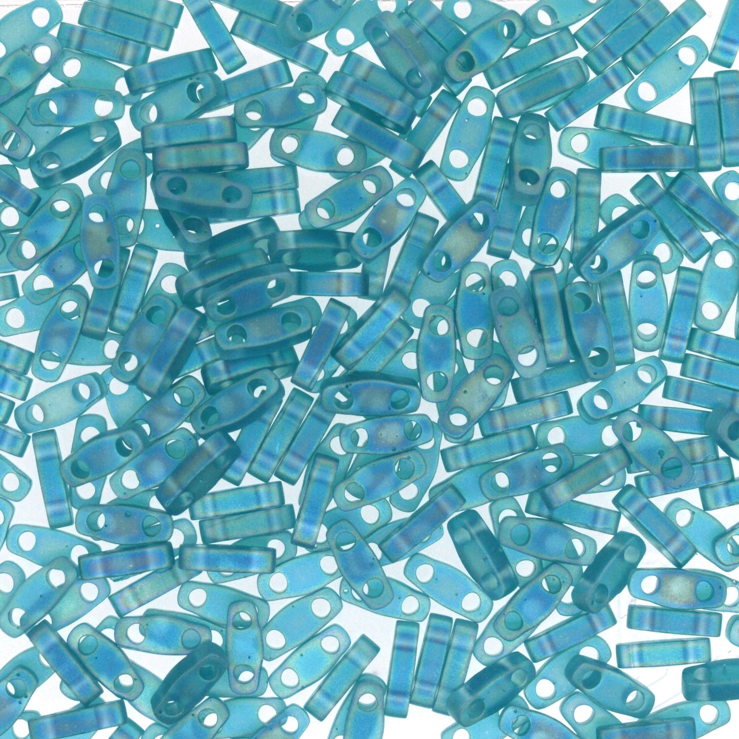MIYUKI Quarter Tila Bead - QTL 2405FR - Matte Transparent Teal AB - 10 gms