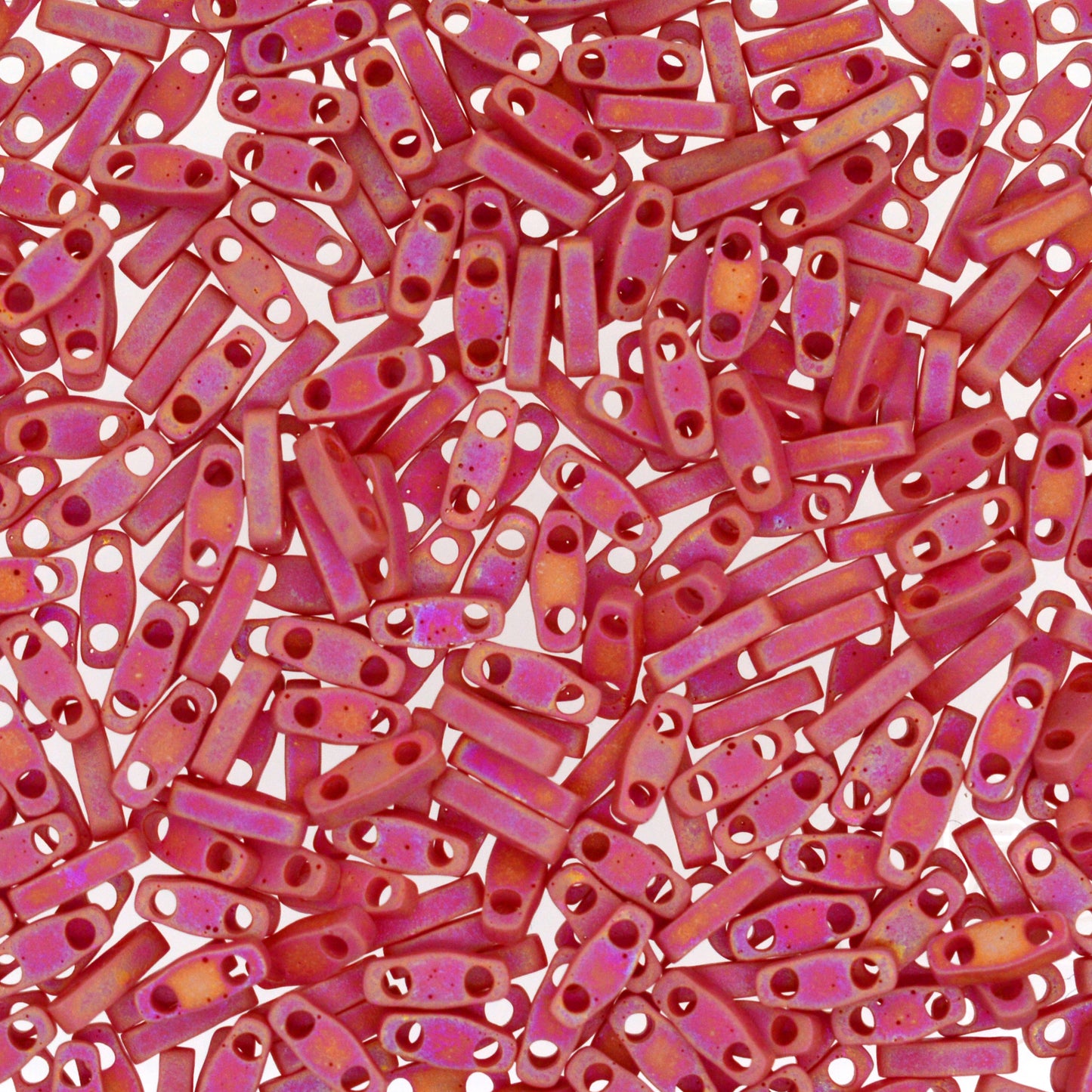 MIYUKI Quarter Tila Bead - QTL 408FR - Opaque Red AB - 10 gms