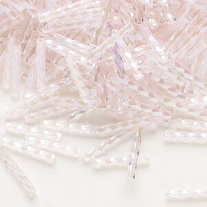 Matsuno 12mm Twisted Bugles - Light Pink Rainbow - 10 grams