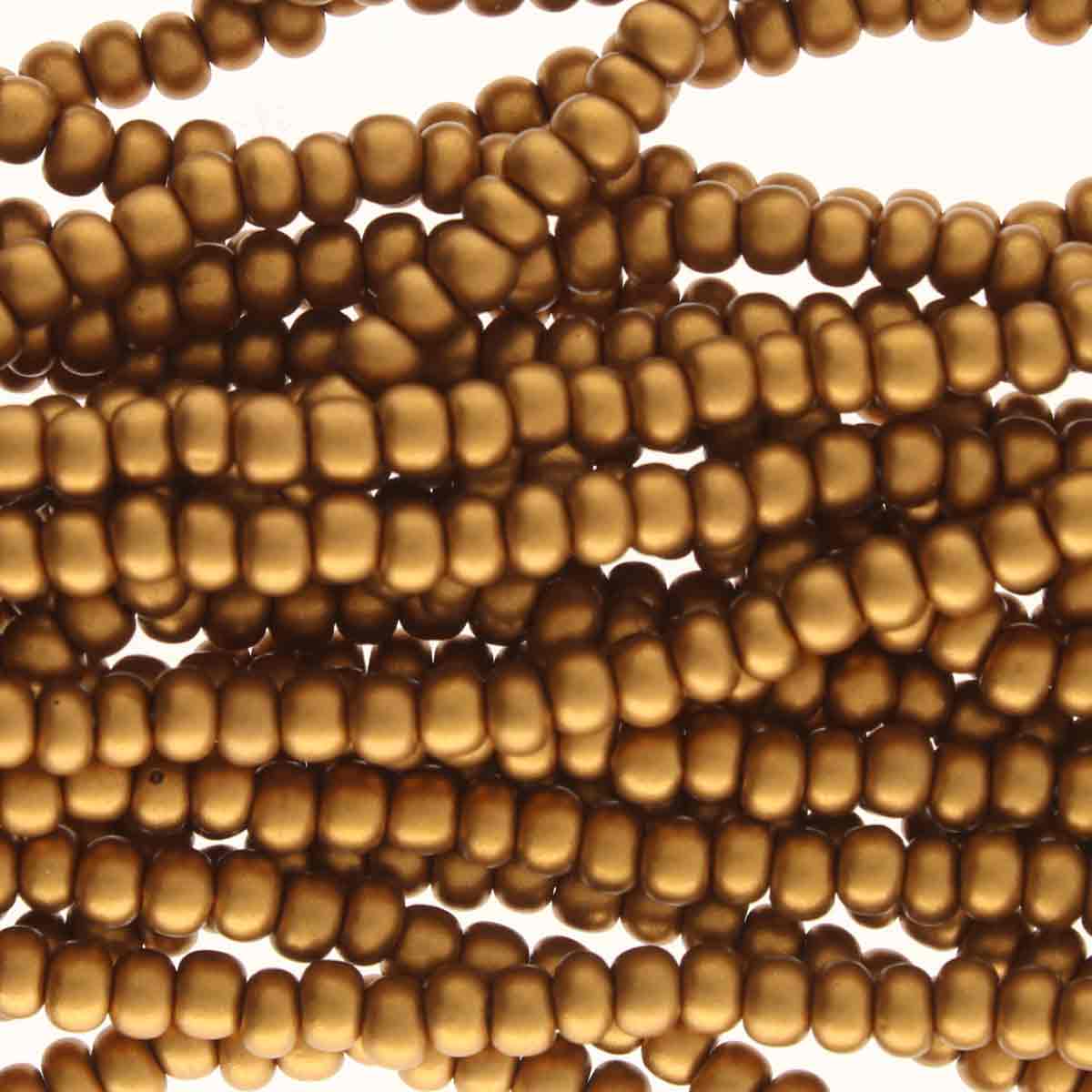 Preciosa #11 Seed Bead Hanks - Bronze Gold - 18 grams