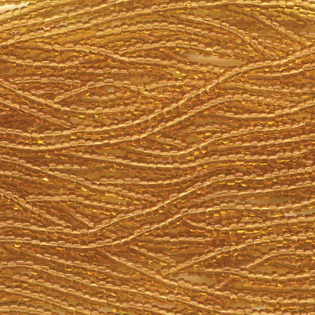 Preciosa #11 Seed Bead Hanks - Topaz - 18 grams approx