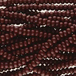 Preciosa #11 Seed Bead Hanks - Dark Brown Opaque - 18 grams