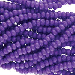 Preciosa #11 Seed Bead Hanks - Opaque Dyed Violet Terra Intensive - 18 grams