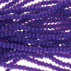 Preciosa #11 Seed Bead Hanks - Opaque Violet Dyed Terra Intensive - 18 grams