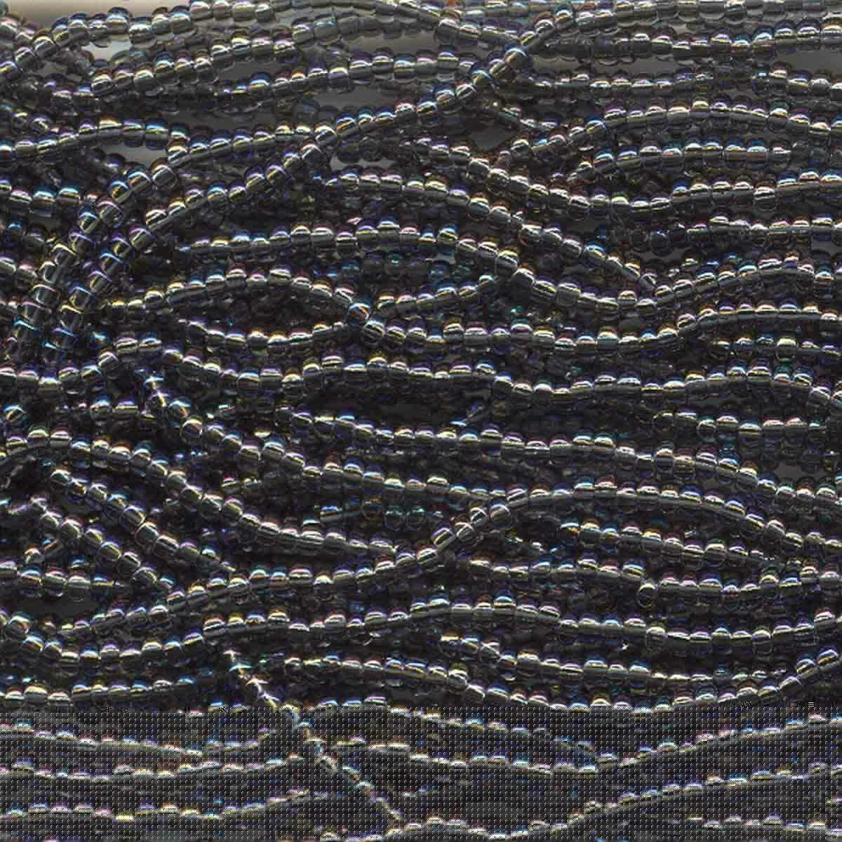 Preciosa #11 Seed Bead Hanks - Black Diamond AB - 18 grams