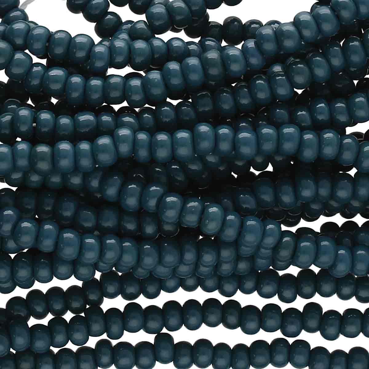 Preciosa #11 Seed Bead Hanks - Opaque Dark Jade - 18 grams approx