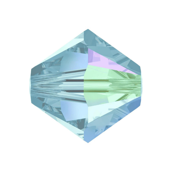 Swarovski 5328 Bicone - 6mm - Aquamarine AB - 20 pcs