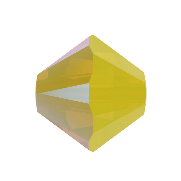 Swarovski 5328 Bicone - 6mm - Yellow Opal Shimmer - 20 pcs