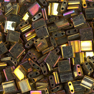 MIYUKI Full Tila Bead - TL462 Metallic Gold Iris - 10 gms