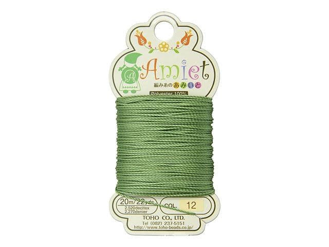 Amiet Beading Cord - 12 - Olive - 20 metres