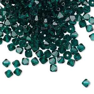 PRECIOSA 3mm Bicones - Emerald - 144 pcs ( 1 gross)