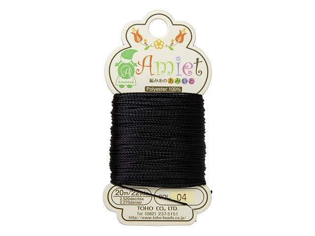 Amiet Beading Cord - 4 - Black - 20 metres