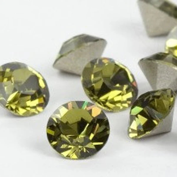 Swarovski 1028 SS29 Chaton - Khaki - 12 pcs