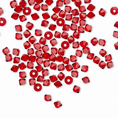 PRECIOSA 3mm Bicones - Light Siam - 144 pcs ( 1 gross)