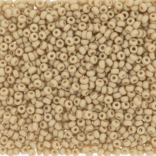 MIYUKI #11 Seed Bead - 11-4691 Frost Opaque Glazed Rainbow Ivory - 10 gms