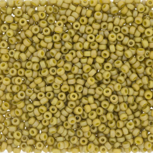 MIYUKI #11 Seed Bead - 11-4693 Frost Opaque Glazed Rainbow Pistachio - 10 gms
