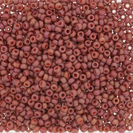 MIYUKI #11 Seed Bead - 11-4695 Frost Opaque Glazed Rainbow Cardinal - 10 gms