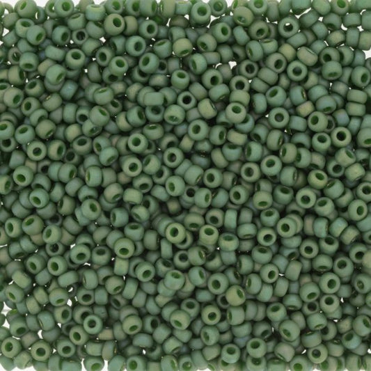 MIYUKI #11 Seed Bead - 11-4700 Frost Opaque Glazed Rainbow Shamrock - 10 gms