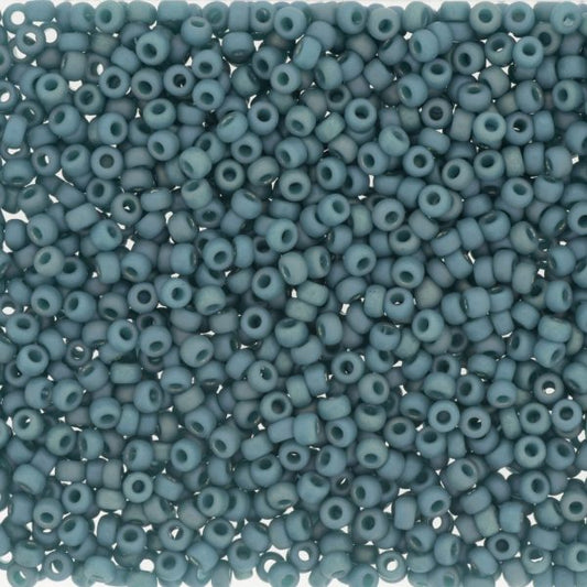 MIYUKI #11 Seed Bead - 11-4702 Frost Opaque Glazed Rainbow Peacock - 10 gms