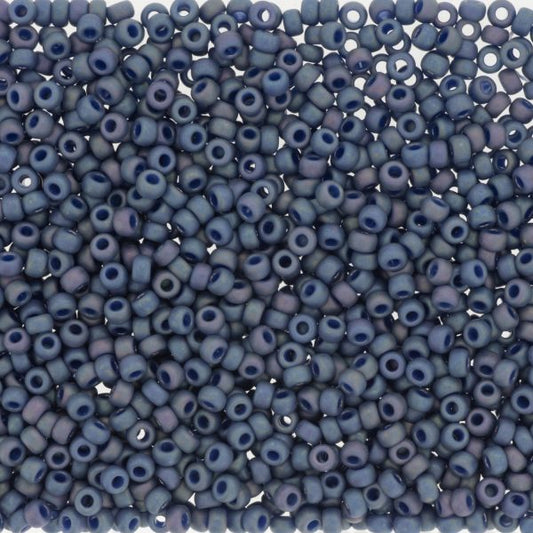 MIYUKI #11 Seed Bead - 11-4703 Frost Opaque Glazed Rainbow Nebula Blue - 10 gms