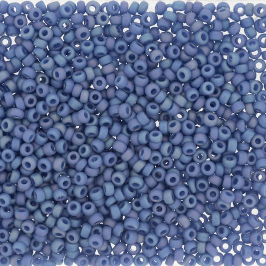 MIYUKI #11 Seed Bead - 11-4704 Frost Opaque Glazed Rainbow Soft Blue - 10 gms