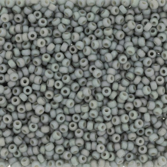 MIYUKI #11 Seed Bead - 11-4705 Frost Opaque Glazed Rainbow Cadet Grey - 10 gms