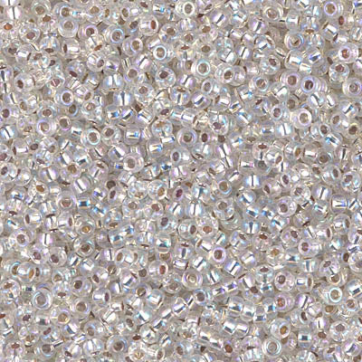 MIYUKI #11 Seed Bead - 11-1001 Silver Lined Crystal AB - 10 gms