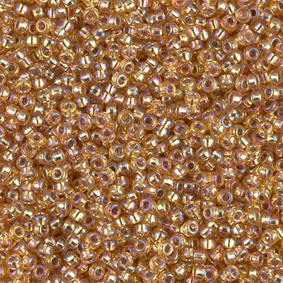 MIYUKI #11 Seed Bead - 11-1004 Silver Lined Dark Gold AB - 10 gms