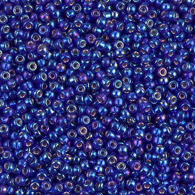 MIYUKI #11 Seed Bead - 11-1020 Silver Lined Cobalt AB - 10 gms