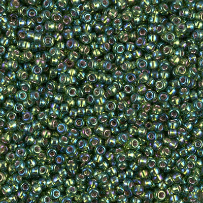 MIYUKI #11 Seed Bead - 11-1026 Silver Lined Olive AB - 10 gms