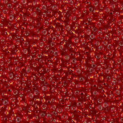 MIYUKI #11 Seed Bead - 11-11  Silver Lined Ruby - 10 gms
