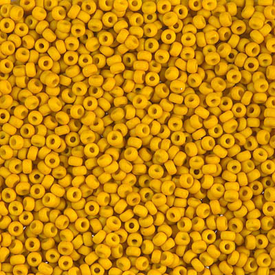 MIYUKI #11 Seed Bead - 11-1233 Matte Opaque Mustard - 10 gms