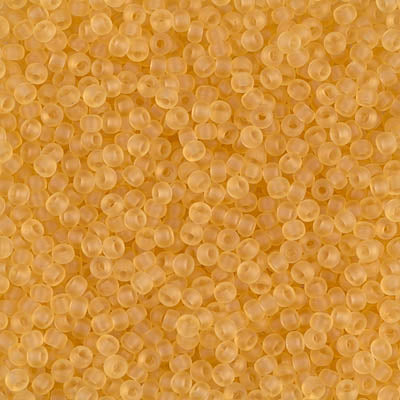 MIYUKI #11 Seed Bead - 11-132F Matte Transparent Light Topaz - 10 gms