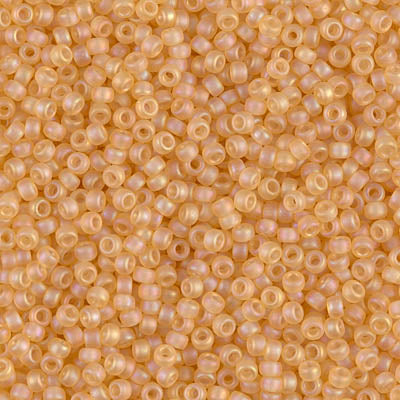 MIYUKI #11 Seed Bead - 11-132FR Matte Transparent Light Topaz AB - 10 gms