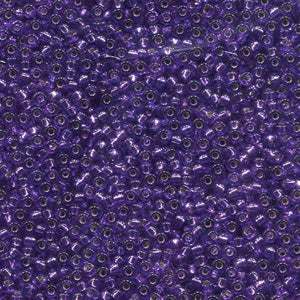 MIYUKI #11 Seed Bead - 11-1344 Silver Lined Purple - 10 gms