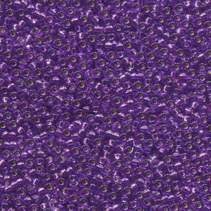 MIYUKI #11 Seed Bead - 11-1345 Silver Lined Magenta - 10 gms