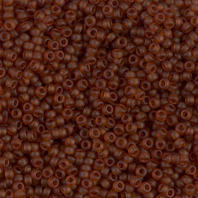 MIYUKI #11 Seed Bead - 11-134F Matte Transparent Dark Topaz - 10 gms