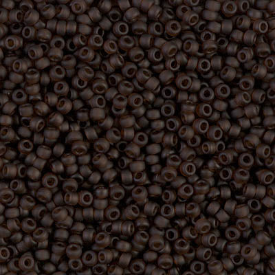 MIYUKI #11 Seed Bead - 11-135F Matte Transparent Brown - 10 gms