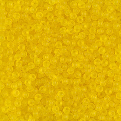 MIYUKI #11 Seed Bead - 11-136F Matte Transparent Yellow - 10 gms