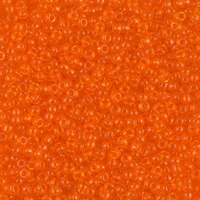 MIYUKI #11 Seed Bead - 11-138 Transparent Orange - 10 gms