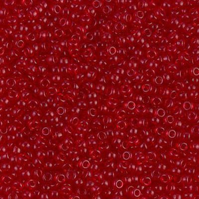 MIYUKI #11 Seed Bead - 11-141 Transparent Ruby - 10 gms