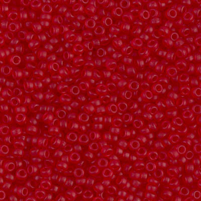 MIYUKI #11 Seed Bead - 11-141F Matte Transparent Red - 10 gms