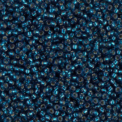 MIYUKI #11 Seed Bead - 11-1425 Silver Lined Blue Zircon - 10 gms