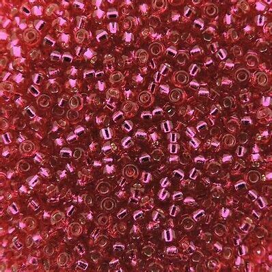 MIYUKI #11 Seed Bead - 11-1436 Silver Lined Raspberry - 10 gms